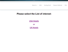 Tablet Screenshot of databaseofhotels.com
